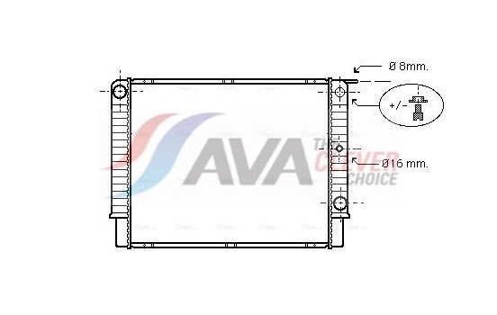 Radiator, engine cooling VO2087 Ava Quality Cooling