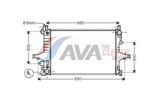 Radiator, engine cooling VO2115 Ava Quality Cooling