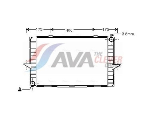 Radiator, engine cooling VO2148 Ava Quality Cooling