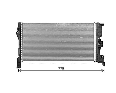 Radiator, engine cooling VO2307 Ava Quality Cooling, Image 2