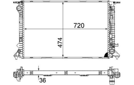 Radiator, engine cooling