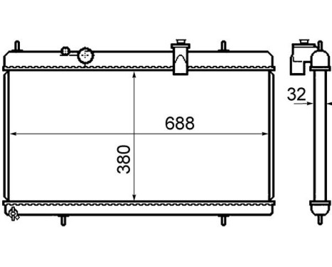 Radiator, engine cooling