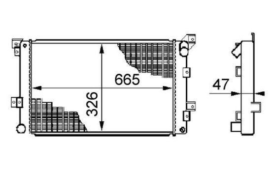 Radiator, engine cooling