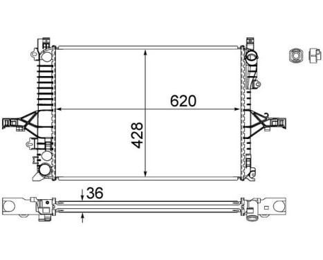 Radiator, engine cooling