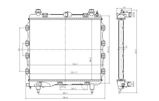 Radiator, engine cooling