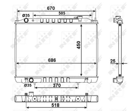 Radiator, engine cooling