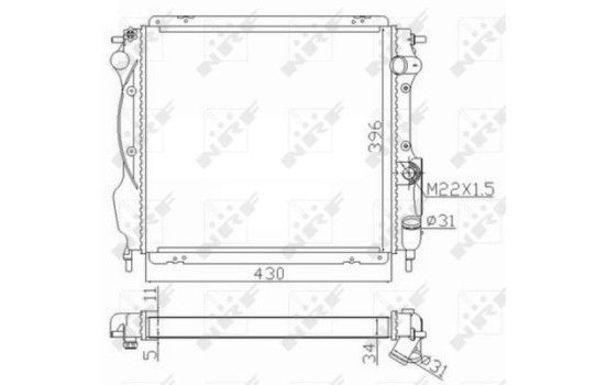 Radiator, engine cooling