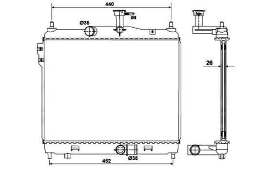 Radiator, engine cooling