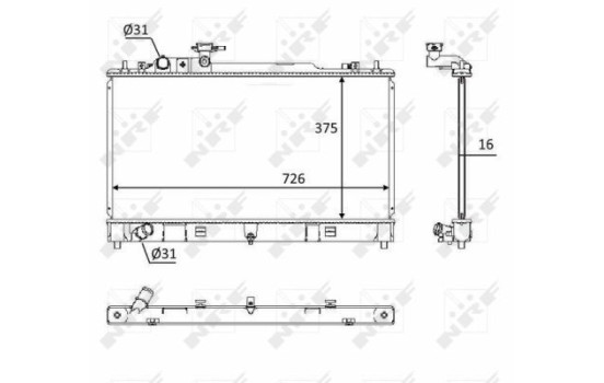 Radiator, engine cooling