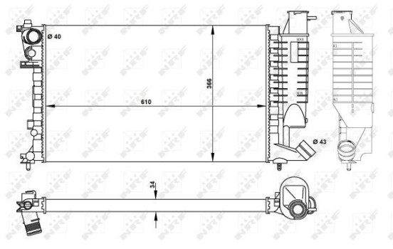 Radiator, engine cooling