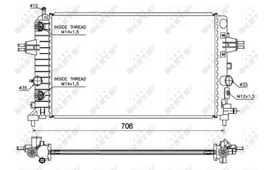 Radiator, engine cooling