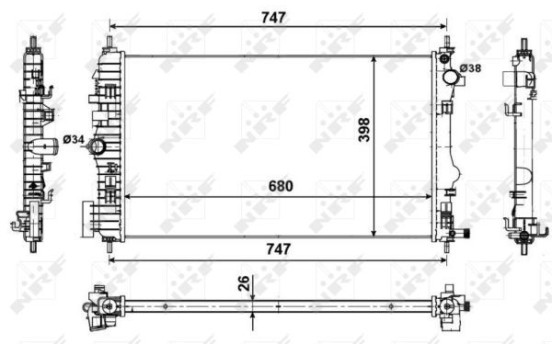 Radiator, engine cooling