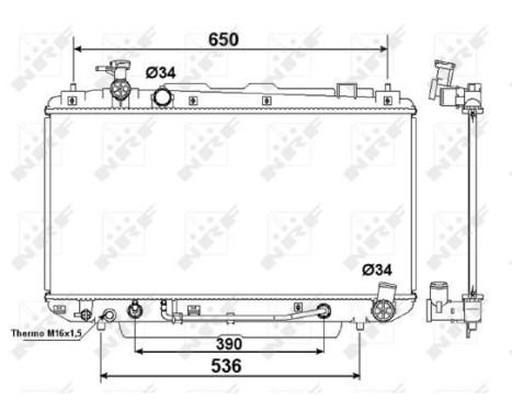 Radiator, engine cooling