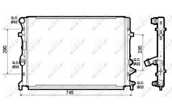 Radiator, engine cooling