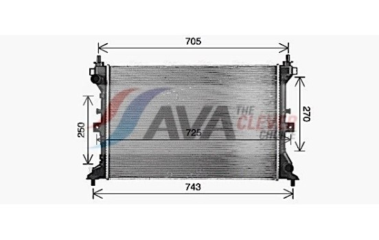 Radiator SZ2166 Ava Quality Cooling, Image 2