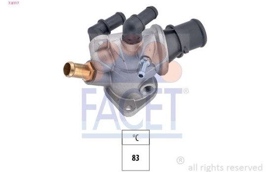 Thermostat, coolant Made in Italy - OE Equivalent 7.8117 Facet