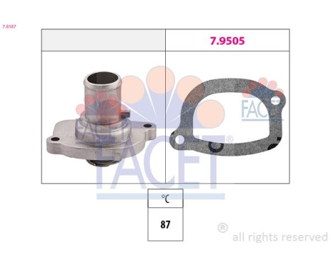 Thermostat, coolant Made in Italy - OE Equivalent 7.8187 Facet