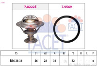 Thermostat, coolant Made in Italy - OE Equivalent 7.8222 Facet