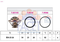 Thermostat, coolant Made in Italy - OE Equivalent 7.8314 Facet