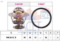 Thermostat, coolant Made in Italy - OE Equivalent 7.8319 Facet