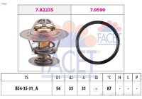 Thermostat, coolant Made in Italy - OE Equivalent 7.8432 Facet