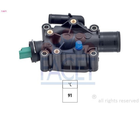 Thermostat, coolant Made in Italy - OE Equivalent 7.8671 Facet