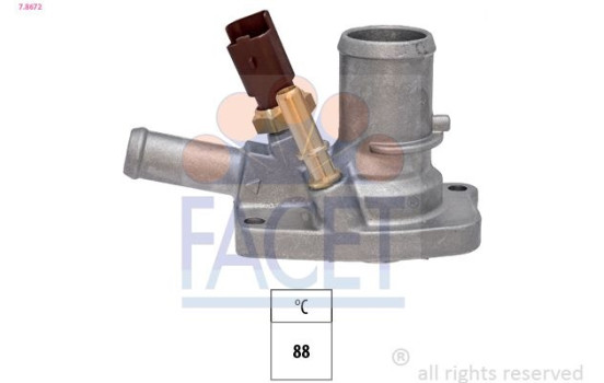 Thermostat, coolant Made in Italy - OE Equivalent 7.8672 Facet