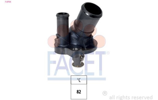 Thermostat, coolant Made in Italy - OE Equivalent 7.8756 Facet