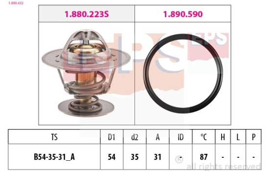 Thermostat, coolant Made in Italy - OE Equivalent