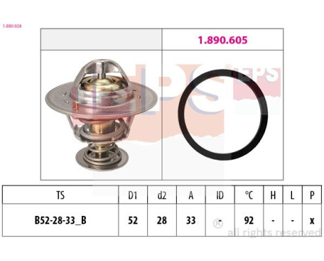 Thermostat, coolant Made in Italy - OE Equivalent