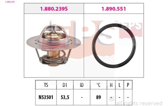 Thermostat, coolant Made in Italy - OE Equivalent