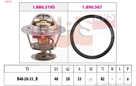 Thermostat, coolant Made in Italy - OE Equivalent