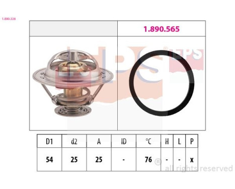 Thermostat, coolant Made in Italy - OE Equivalent
