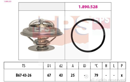 Thermostat, coolant Made in Italy - OE Equivalent