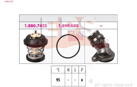 Thermostat, coolant Made in Italy - OE Equivalent