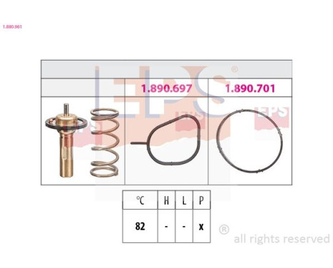Thermostat, coolant Made in Italy - OE Equivalent