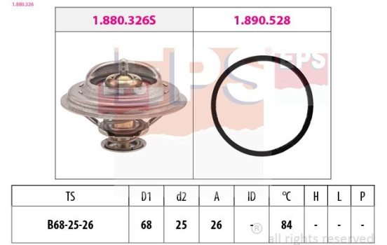 Thermostat, coolant Made in Italy - OE Equivalent