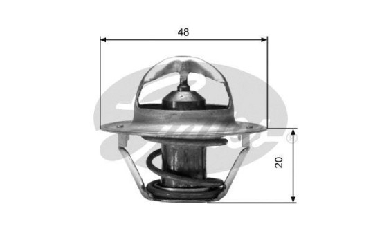Thermostat, coolant TH00388G1 Gates, Image 3