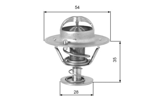 Thermostat, coolant TH00782G1 Gates, Image 2