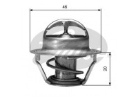 Thermostat, coolant TH03091G1 Gates