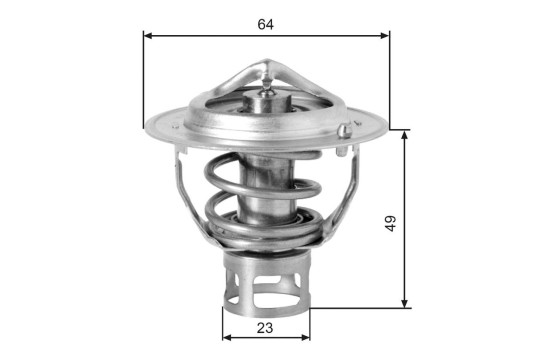 Thermostat, coolant TH04077 Gates, Image 2