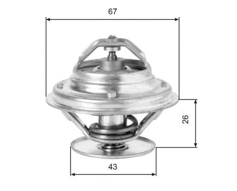 Thermostat, coolant TH05586G1 Gates, Image 2