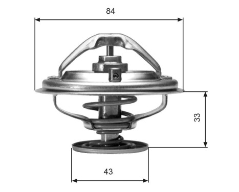 Thermostat, coolant TH06582G1 Gates, Image 3