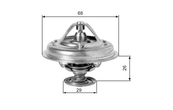 Thermostat, coolant TH10078G1 Gates, Image 2