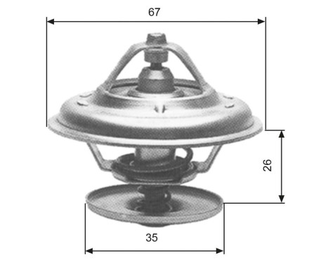 Thermostat, coolant TH11680G1 Gates, Image 2