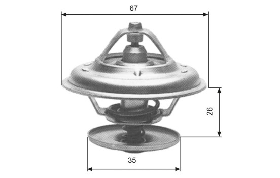 Thermostat, coolant TH11680G1 Gates, Image 2
