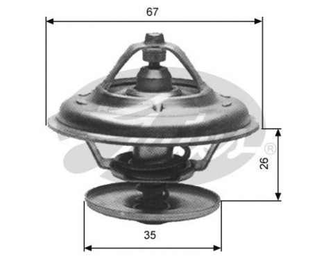 Thermostat, coolant TH11687G1 Gates