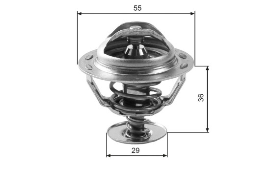 Thermostat, coolant TH12283G1 Gates, Image 2