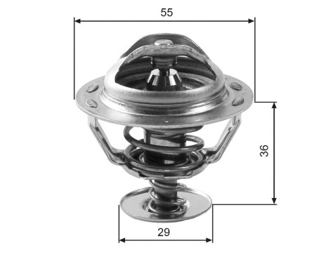 Thermostat, coolant TH12283G2 Gates, Image 2
