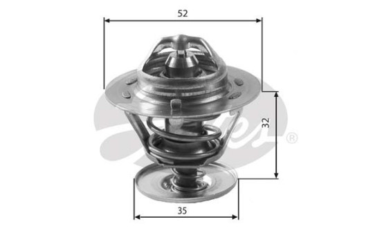 Thermostat, coolant TH12588G1 Gates